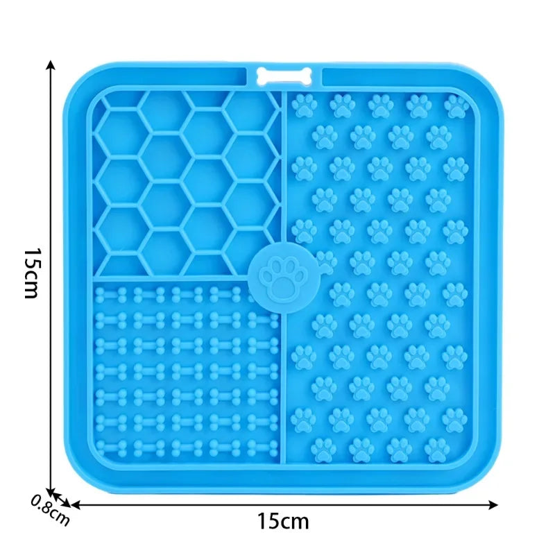 Dog Lick Mat with Suction Cup Slow Feeders Licking Pet Anxiety Relief Cat Training for Yogurt Peanut Butter Pet Feeding Supply