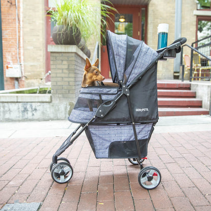 Promenade 4 Wheeled 35"L Pet Stroller for Dogs up to 50 Lb, Black Onyx, 20 Lb