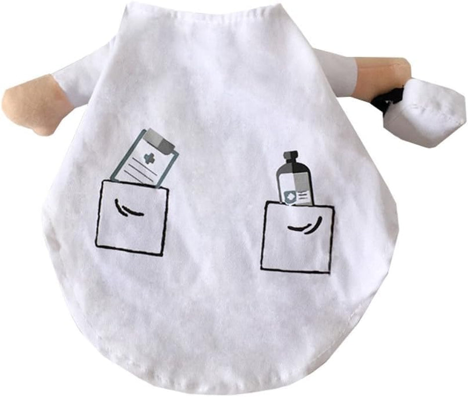Dog Cat Doctor Costume Pet Doctor Clothing Halloween Cat Jeans Outfit Apparel for Halloween (L,Doctor)