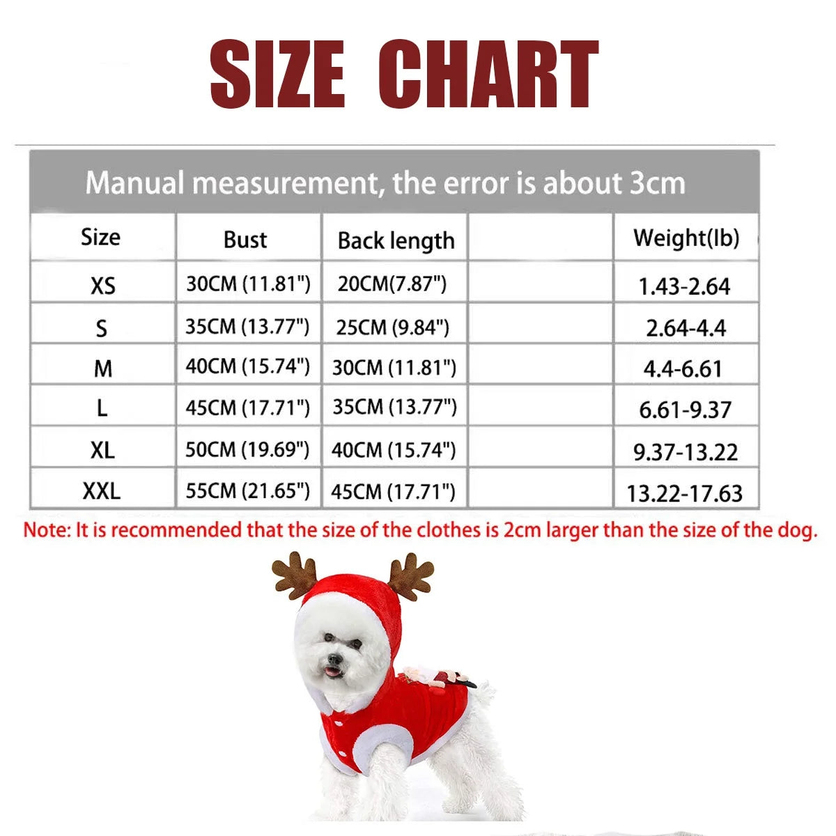 Santa Dog Costume Christmas Pet Clothes Winter Hoodie Coat Clothes Pet Clothing for Small Dogs & Cats Winter Coat Warm Clothes Christmas Holiday Apparel Outfit (XS)