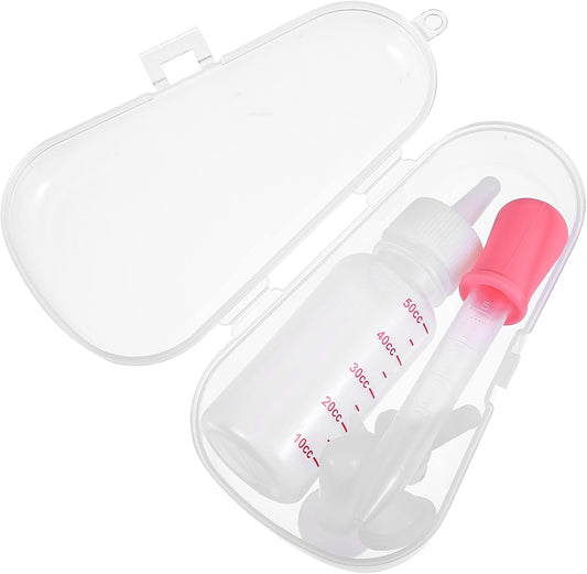 Pet Pacifier Bottle for Kitten Puppy 1 Set Feeding Dropper Safe Supplies for Newborn Pet Feeding
