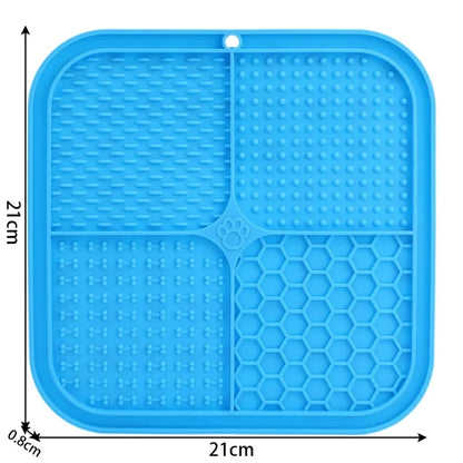 Dog Lick Mat with Suction Cup Slow Feeders Licking Pet Anxiety Relief Cat Training for Yogurt Peanut Butter Pet Feeding Supply