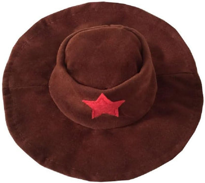 Cowboy Costume with Hat for Cat and Small Dog - Halloween Clothes (Large) Blue