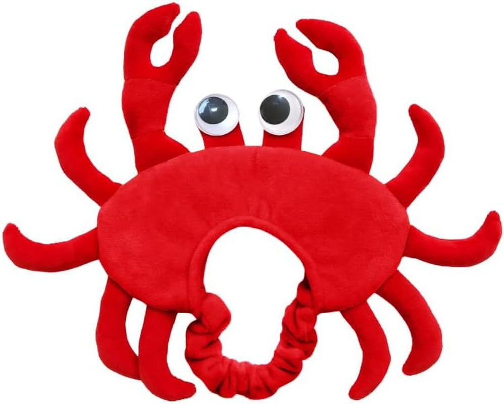 Crab Dog Costume - X Large Medium Small Little French Lab Retriever Mermaid Cosplay Halloween Costumes, Medium, Red