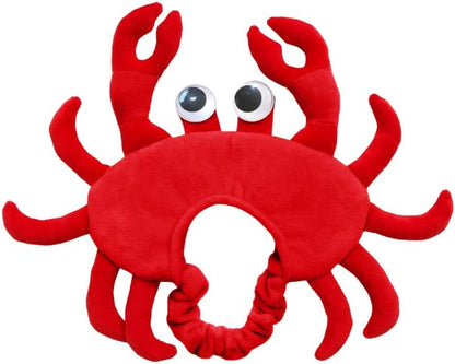 Crab Dog Costume - X Large Medium Small Little French Lab Retriever Mermaid Cosplay Halloween Costumes, Medium, Red