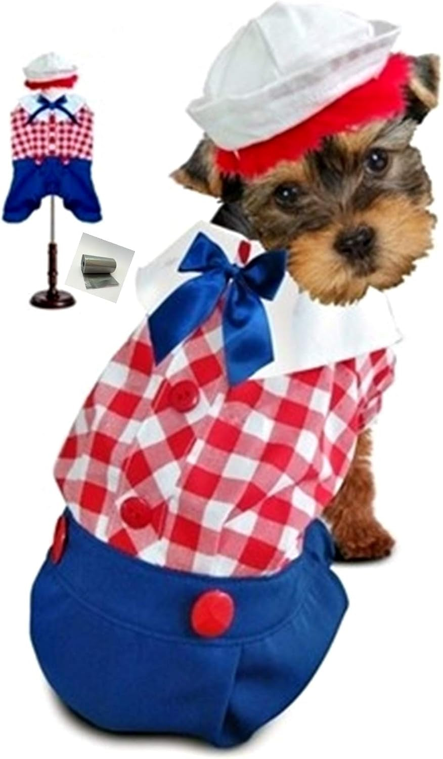 Raggedy Rag Doll Boy Dog'S Costume Ensemble with Bags - Available in Dog Sizes XS Thru L
