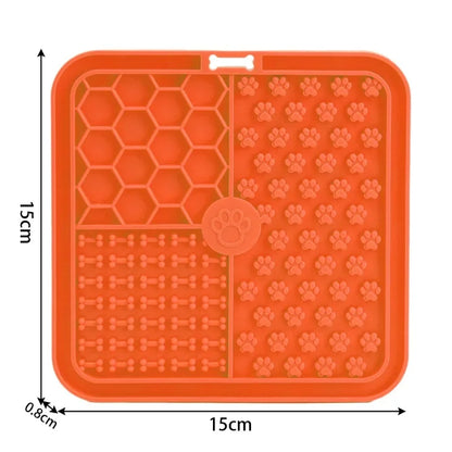 Dog Lick Mat with Suction Cup Slow Feeders Licking Pet Anxiety Relief Cat Training for Yogurt Peanut Butter Pet Feeding Supply