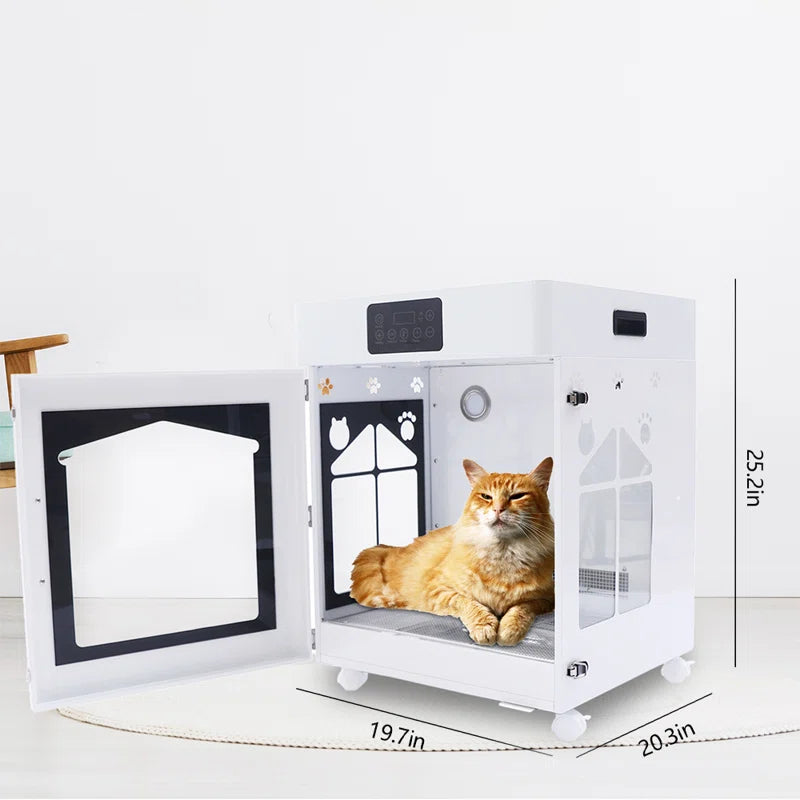 19.7" Pet Hair Dryer Low Noise Smart Pet Drying Box for Cat Small Dog