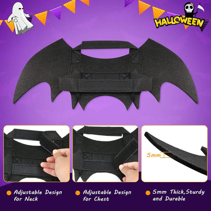 Dog Bat Costume - Halloween Pet Costume Bat Wings Cosplay Dog Costume Cat Costumes for Party L