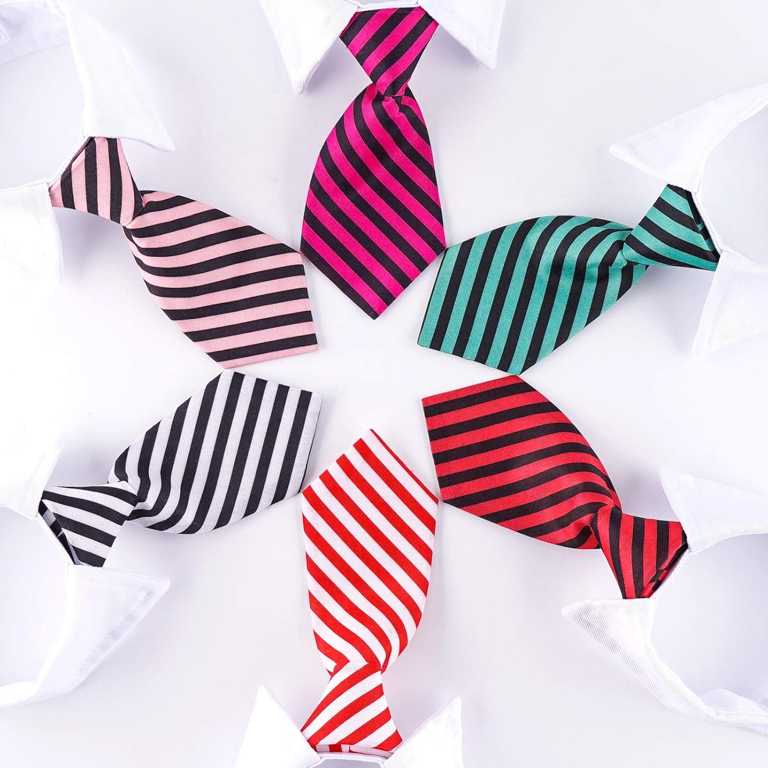 Cat Ties, 6PCS Pack Pet Tuxedo Costumes for Cats, Small Dogs, Puppy