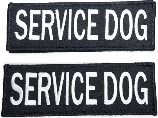 Service Dog Patches for Harness | Velcro Patches for Dog Harness or Vest | Do Not Pet Patch, Dog in Training, Service Dog, Emotional Support | Removable Hook and Loop Embroidered Patches