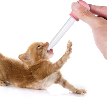 Pet Pacifier Bottle for Kitten Puppy 1 Set Feeding Dropper Safe Supplies for Newborn Pet Feeding
