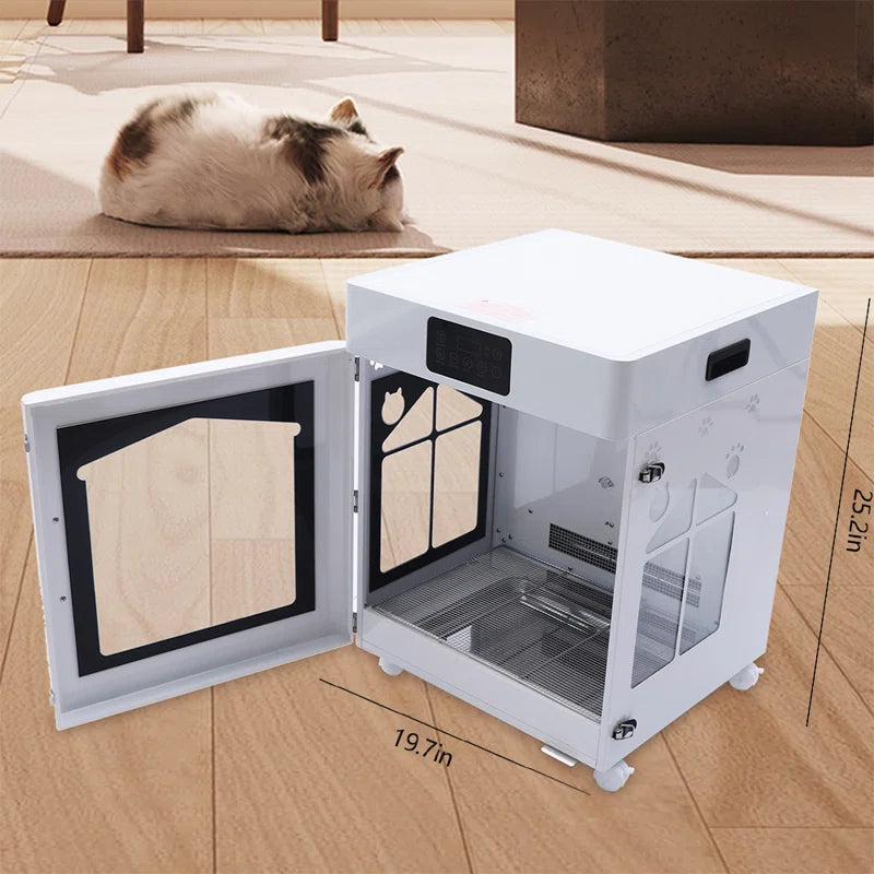 19.7" Pet Hair Dryer Low Noise Smart Pet Drying Box for Cat Small Dog