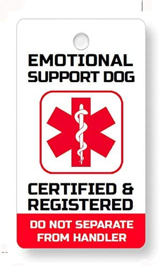 PVC Emotional Support Dog Key or Collar Tag for Fhact ESA (Emotional Support ES21)